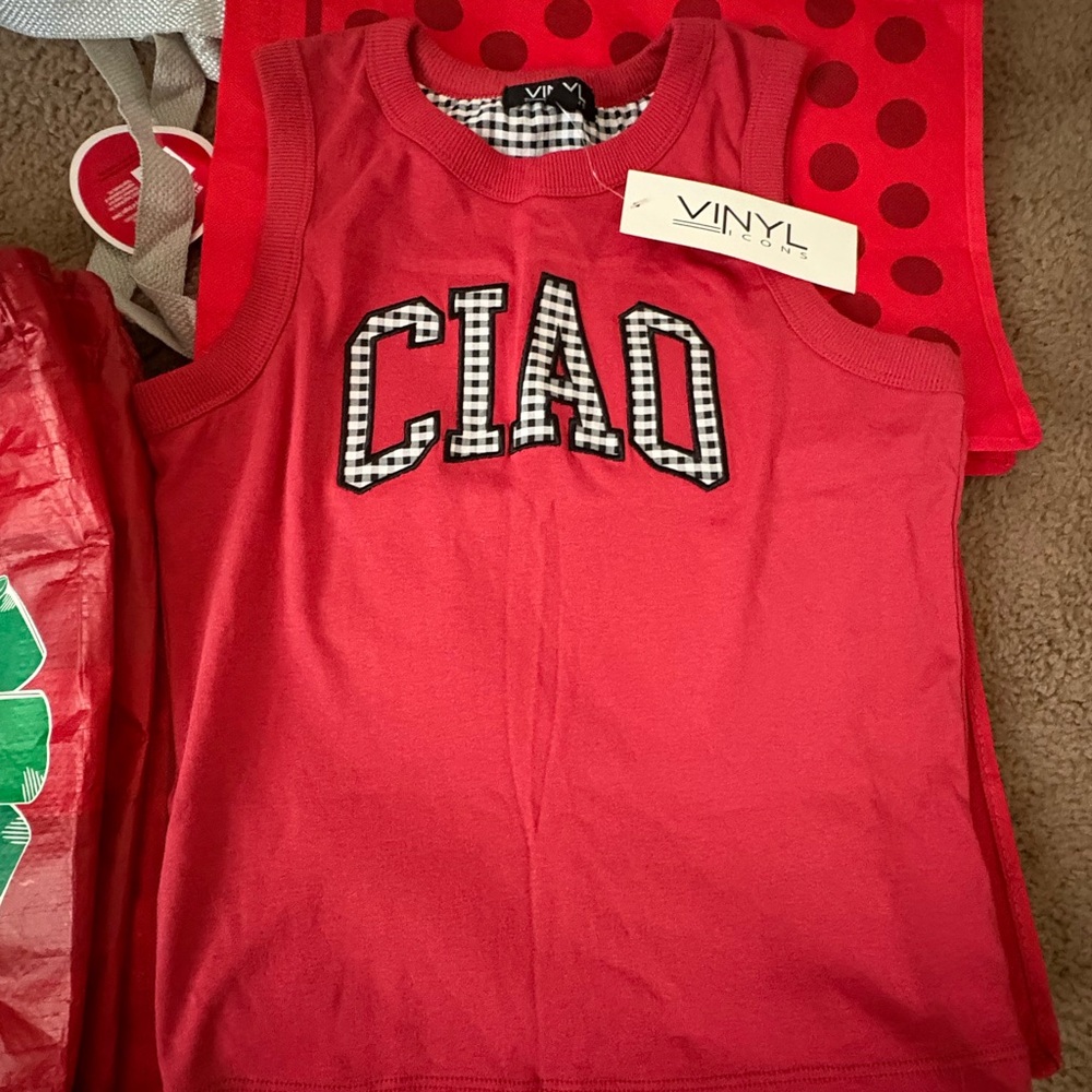 Red Polka Dot Top by Vinyl